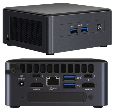 Intel NUC11TNHv5 (Intel Core i5-1145G7 up to 4,40GHz, 2x HDMI, 2x Thunderbolt, <b>2,5" SATA SSD</b> Support)