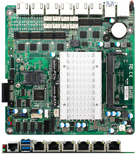 Jetway JNF692S6-345 (Intel Apollo Lake, 6x LAN)