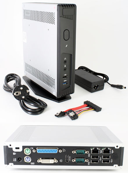 Mitac Pluto E220 (Intel Bay Trail J1900, 2x Gigabit LAN, DVI/HDMI, 2x RS232) [<b>FANLESS</b>]