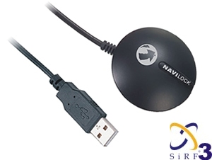 USB GPS Receiver (<b>Sirf 3</b> chipset) incl. MarcoPolo Reiseplaner 2006/2007